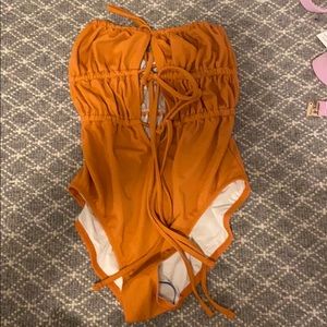 Solid and Striped Orange One piece